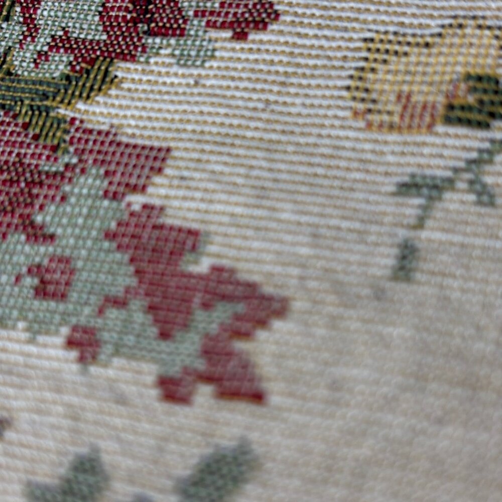 Roses Colonial Floral Jacquard Tapestry Upholstery 1 yrd  Fabric NEW  VTG - Picture 12 of 12